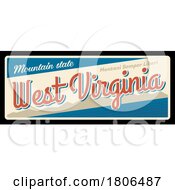 Poster, Art Print Of Travel Plate Design For West Virginia