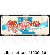 Poster, Art Print Of Travel Plate Design For Montana