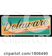 Poster, Art Print Of Travel Plate Design For Delaware