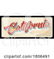 Poster, Art Print Of Travel Plate Design For California