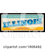 Poster, Art Print Of Travel Plate Design For Illinois
