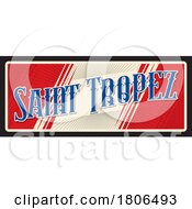 Poster, Art Print Of Travel Plate Design For Saint Tropez