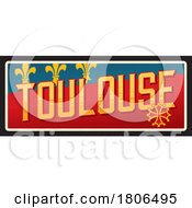 Poster, Art Print Of Travel Plate Design For Toulouse