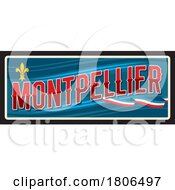 Poster, Art Print Of Travel Plate Design For Montpellier