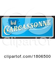 Poster, Art Print Of Travel Plate Design For Carcassonne