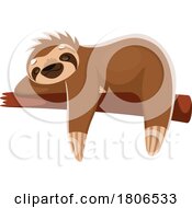 Sloth Sleeping On A Branch by Vector Tradition SM