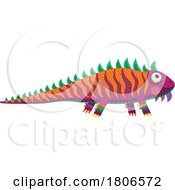 Colorful Mexican Themed Lizard by Vector Tradition SM