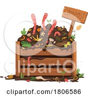Poster, Art Print Of Earth Worms In A Compost Bin