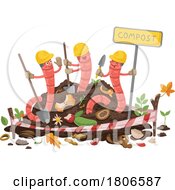 Poster, Art Print Of Contractor Earth Worms In A Compost Pile