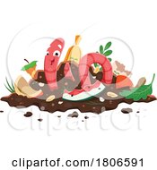 Earth Worms In A Compost Pile