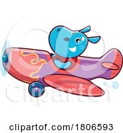 Poster, Art Print Of Hippo Piloting An Airplane
