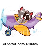 Raccoon Piloting An Airplane by Vector Tradition SM