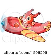 Squirrel Piloting An Airplane by Vector Tradition SM
