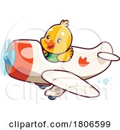 Poster, Art Print Of Duck Piloting An Airplane