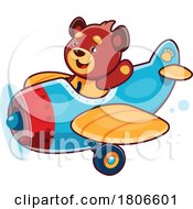 Poster, Art Print Of Bear Piloting An Airplane