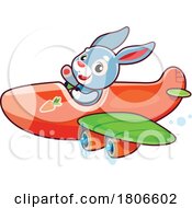 Poster, Art Print Of Rabbit Piloting An Airplane