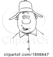 Cartoon Black and White Redneck Hillbilly Man by djart #COLLC1806647-0006