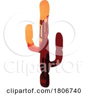 Poster, Art Print Of Sunset Silhouette Cactus