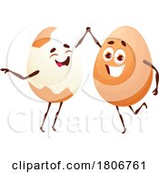 Dancing Hard Boiled Egg Mascots by Vector Tradition SM