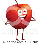 Poster, Art Print Of Red Apple Fruit Mascot Character