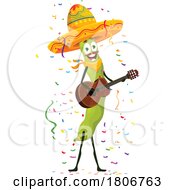 Mexican Soy Bean Musician Mascot by Vector Tradition SM