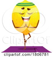 Poster, Art Print Of Yoga Lemon Fruit Mascot Character