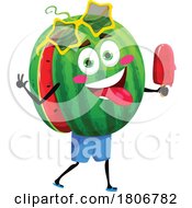 Summer Watermelon Fruit Mascot Character by Vector Tradition SM