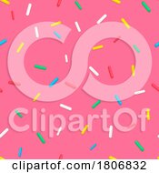 Poster, Art Print Of Colorful Sprinkles On Pink Icing