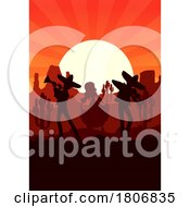 Poster, Art Print Of Mexican Mariachi Band In A Desert At Sunset