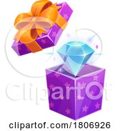 Poster, Art Print Of Diamond In A Gift Box