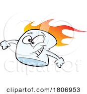 Poster, Art Print Of Licensed Clipart Cartoon Happy Flaming Marshmallow