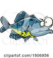 Poster, Art Print Of Licensed Clipart Cartoon Of A Grumpy Fish