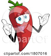 Poster, Art Print Of Cartoon Female Chili Pepper Mascot