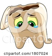 Cartoon Crying Tooth Mascot