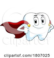 Cartoon Tooth Mascot Super Hero