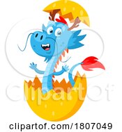 Poster, Art Print Of Cartoon Chinese Dragon Hatching