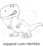 Black And White T Rex Dino by Hit Toon