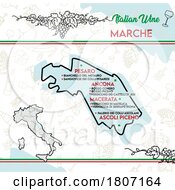 Poster, Art Print Of Wines From Marche Italy