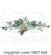 Poster, Art Print Of Green Grape Vine Design