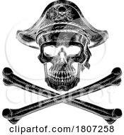 Pirate Skull Crossbones Skeleton Grim Reaper by AtStockIllustration