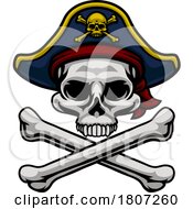 Pirate Hat Skull And Crossbones Cartoon by AtStockIllustration