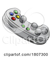 Video Gamer Cartoon Icon Game Gaming Controller by AtStockIllustration