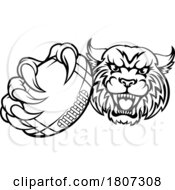 Wildcat Bobcat Cat Cougar American Football Mascot by AtStockIllustration
