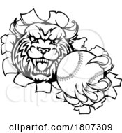 Poster, Art Print Of Wildcat Bobcat Cat Cougar Baseball Softball Mascot