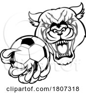 Panther Cougar Jaguar Cat Soccer Football Mascot