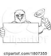 Poster, Art Print Of Plumber Eagle Plunger Cartoon Plumbing Mascot