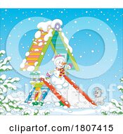 Poster, Art Print Of Cartoon Christmas Winter Snowman