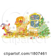 Poster, Art Print Of Cartoon Witch Enjoying Christmas