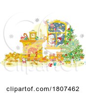 Poster, Art Print Of Cartoon Christmas Scene