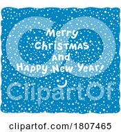 Poster, Art Print Of Cartoon Christmas Greeting In Snow